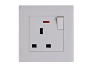 86型暗装开关  13A switched socket with neon  E-031