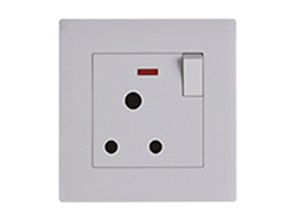 86型暗装开关   15A switched socket with neon  E-032