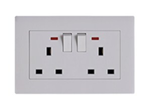 86型暗装开关  Double 13A switched socket E-038