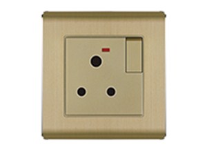 86型暗装开关   15A switched socket with neon  C-032