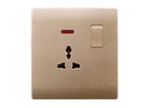 RB37A   1gangswitch+multi function socket